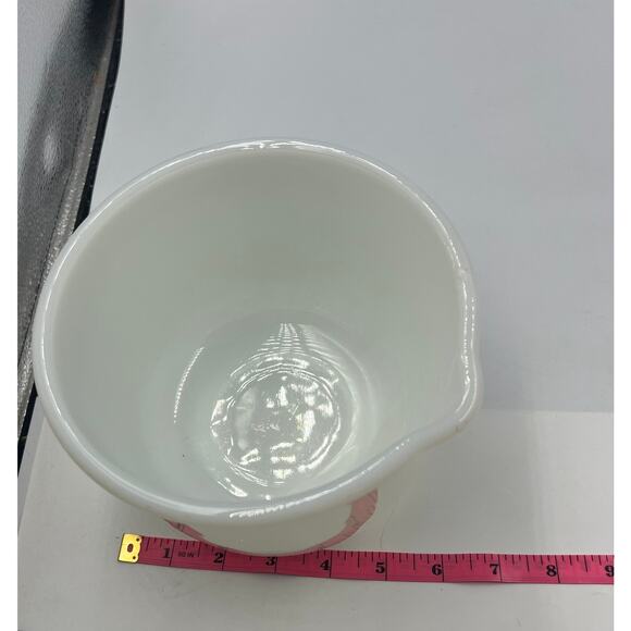 Vintage Fire King Ware Milk Glass Mixing Bowl W Spout For Sunbeam 6.5" Made USA - Picture 4 of 10